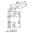 Knebel für Klemmschelle Rohr Ø 48 mm