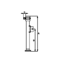 Stützfuß mit Sechskantanschluss Rohr-Ø 57 mm, Stützlast 1300 kg A 560 mm, B 406 mm, Hub 375 mm