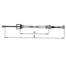 AL-KO Bowdenzüge aushängbar Glocke 24 mm Nippel 8 mm - Profi Longlife HL 1790 mm / GL 1986 mm