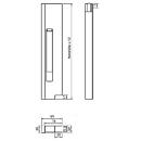 Aluverschluss mit Anschlag 400 mm Bauhöhe, rechts