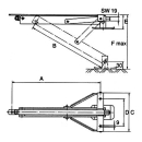 Ausdrehstützen verzinkt Tragfähigkeit 300 kg