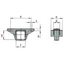 AL-KO Auflagebock zum Klemmen F/G: 120 x 120, A220 B25 C17 D60 E120