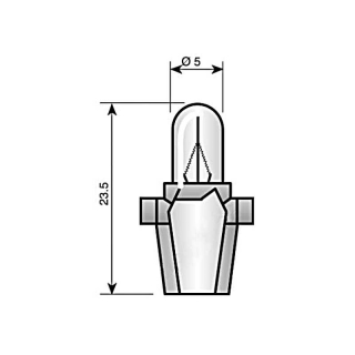 Glühlampe NARVA 24V 1,2W Sockel B 8,5d