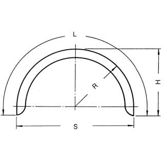 Einachskotflügel Profil 12/40 B180 R400 L1285 S800 H415