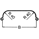 Einachskotflügel Profil 40 B220 R375 L1210 S750 H390