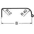 Einachskotflügel Profil 12/40 eckigrund B240 L1150 S750 H350