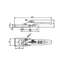 SPP - Exzenterverschluss, ZB-01A, 210 mm, Flachbügel, verzinkt