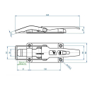 SPP - Zungenverschluss, ZB-09, 267 mm, Flachbügel, verzinkt