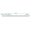 Zurrschiene Alu Zuschnitt gebohrt 610 x 30 x 11