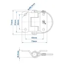 SPP Bordwandscharnier mit Klapprohrstecker