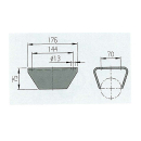 AL-KO Flansch Ackerwagen Stützrad grundiert 175x75 mm