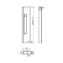 Bordwandverschlüsse mit Anschlag, eloxiertes Aluminium 400 mm rechts