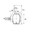 Superpoint Umrissleuchte LED rot/weiß Kabel 1,75m 24V