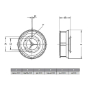 Rotierender Dachlüfter Kunststoff Ø 250 mm