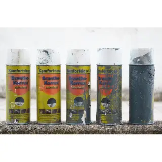 5x Brantho Korrux nitrofest 400ml Dunkelgrau RAL 7011 Sonderposten Farbbeschmiert