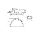 De Haan - Kotflügel für Einachser HR 2480, H 2413/12, B 240/S 800 mm