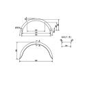 De Haan - Kotflügel für Einachser HR 2486, H 2414/12, B 240/S 860 mm