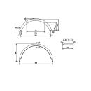 De Haan - Kotflügel für Einachser HR 2686, H 2614/12, B 260/S 860 mm