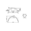 De Haan - Kotflügel für Einachser HR 1880, H 1813/12, B 180/S 800 mm