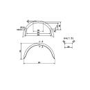 De Haan - Kotflügel für Einachser HR 2080, H 2013/12, B 200/S 800 mm
