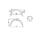 De Haan - Kotflügel für Einachser HR 2475, H 2412/12, B 240/S 750 mm