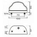 Kennzeichenleuchte Regpoint LED mit 0,8 m DC-Flachkabel